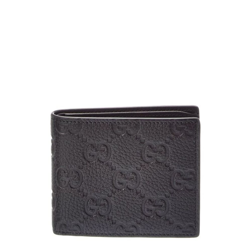 Gucci Gg Leather Wallet, Black